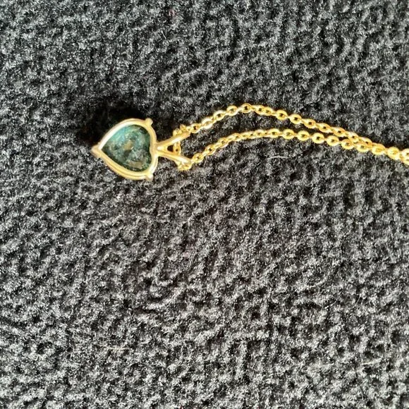 Faux Topaz Heart Necklace, Beautiful - Picture 4 of 7
